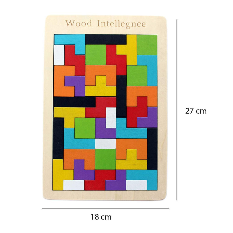 Children Pre-school Educational Colorful 3D Tangram Math Cube Imagination Shapes Game Puzzle Toy for Kids