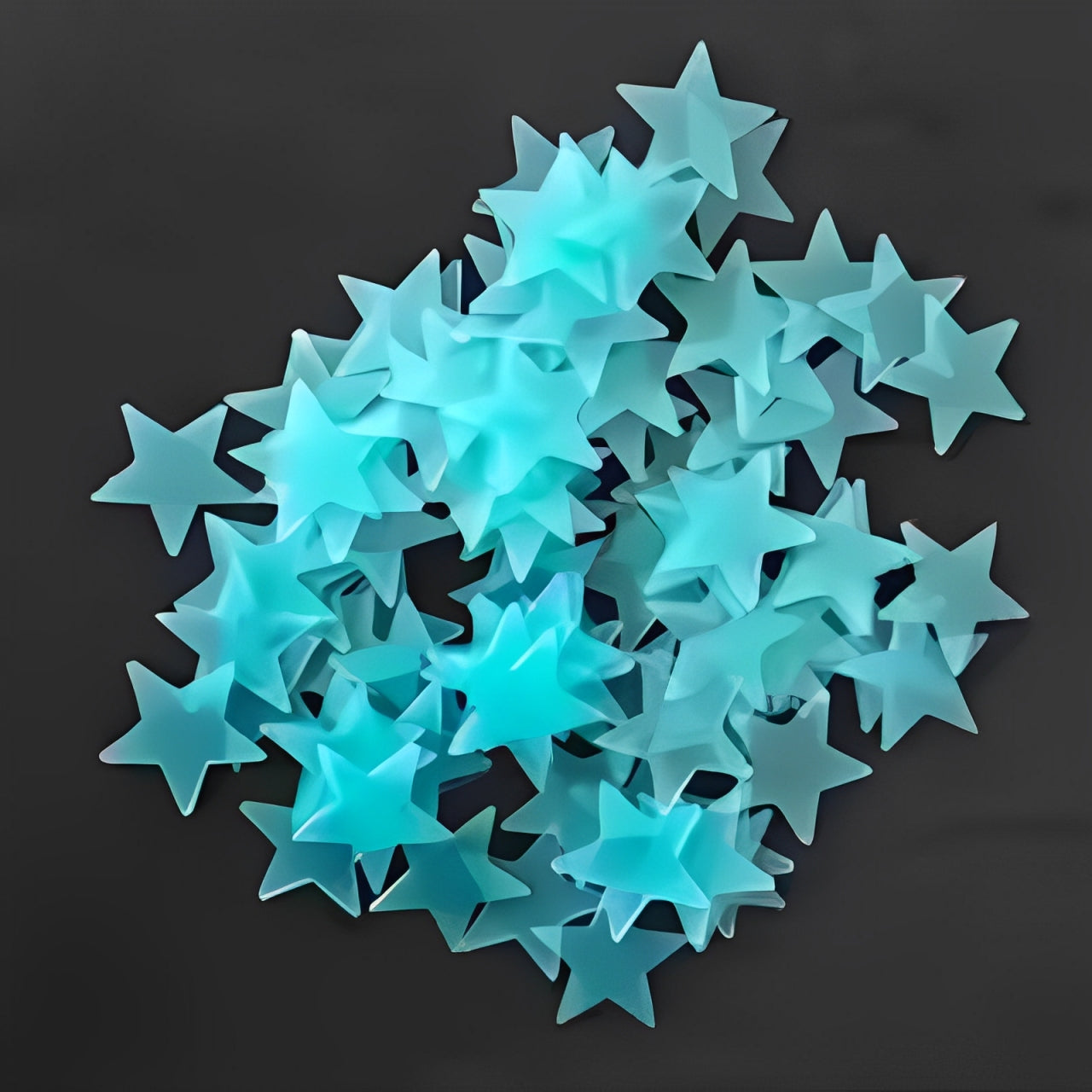 Pack Of 4 x 100 Pcs Glow In The Dark Stars Wall Stickers
